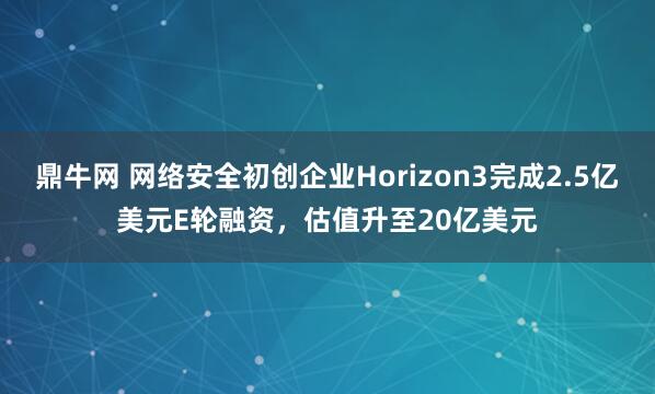 鼎牛网 网络安全初创企业Horizon3完成2.5亿美元E轮融资，估值升至20亿美元